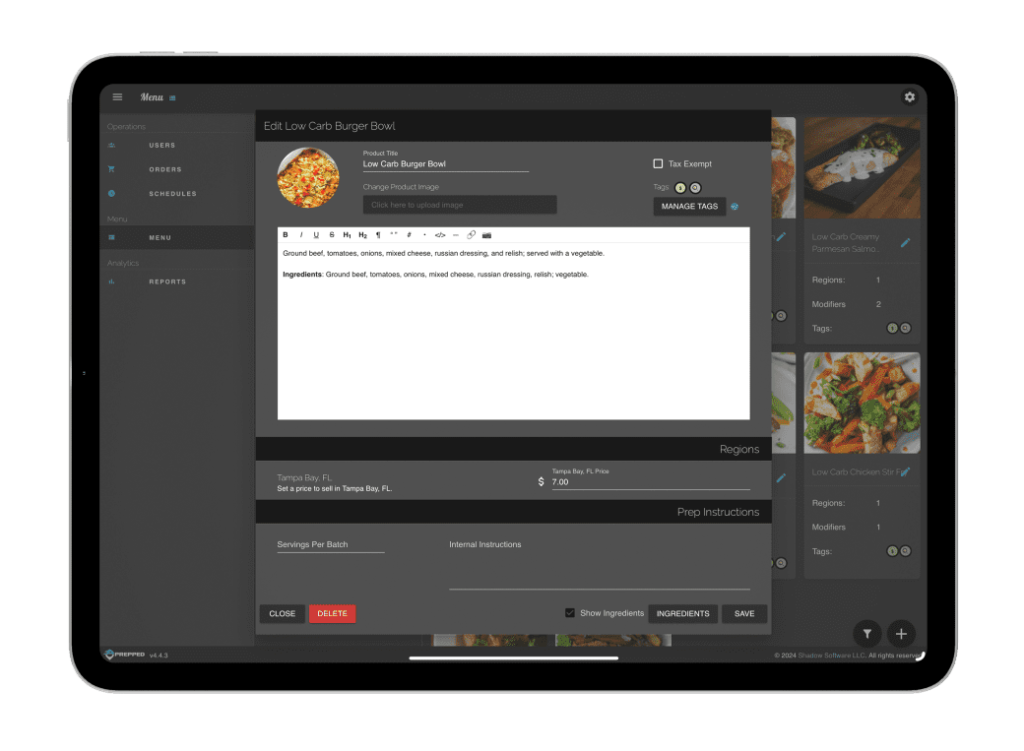 Catering Ordering System